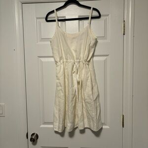 Eileen Fisher Linen drawstring waist Dress